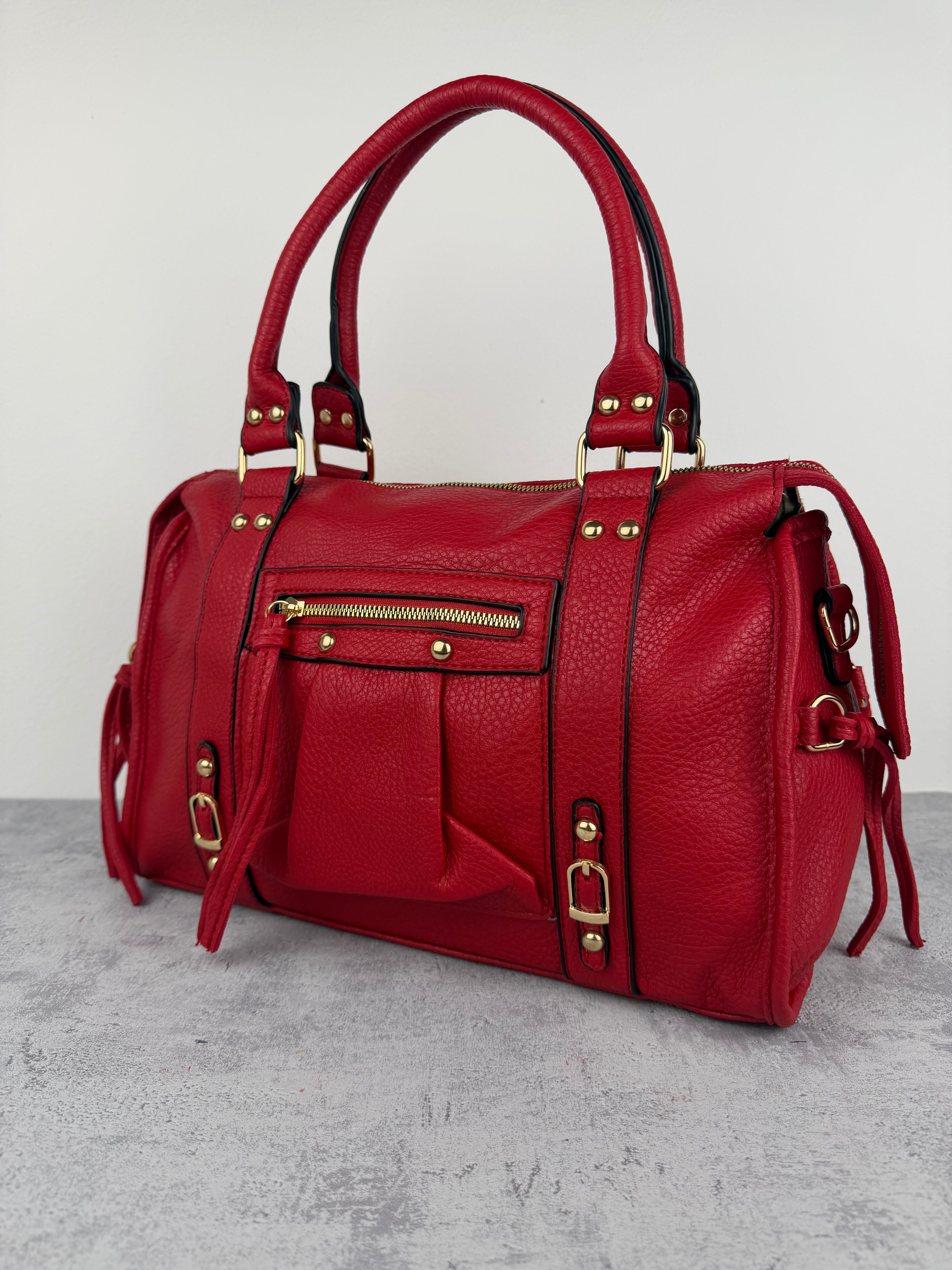 City bag XL Martellata Rossa