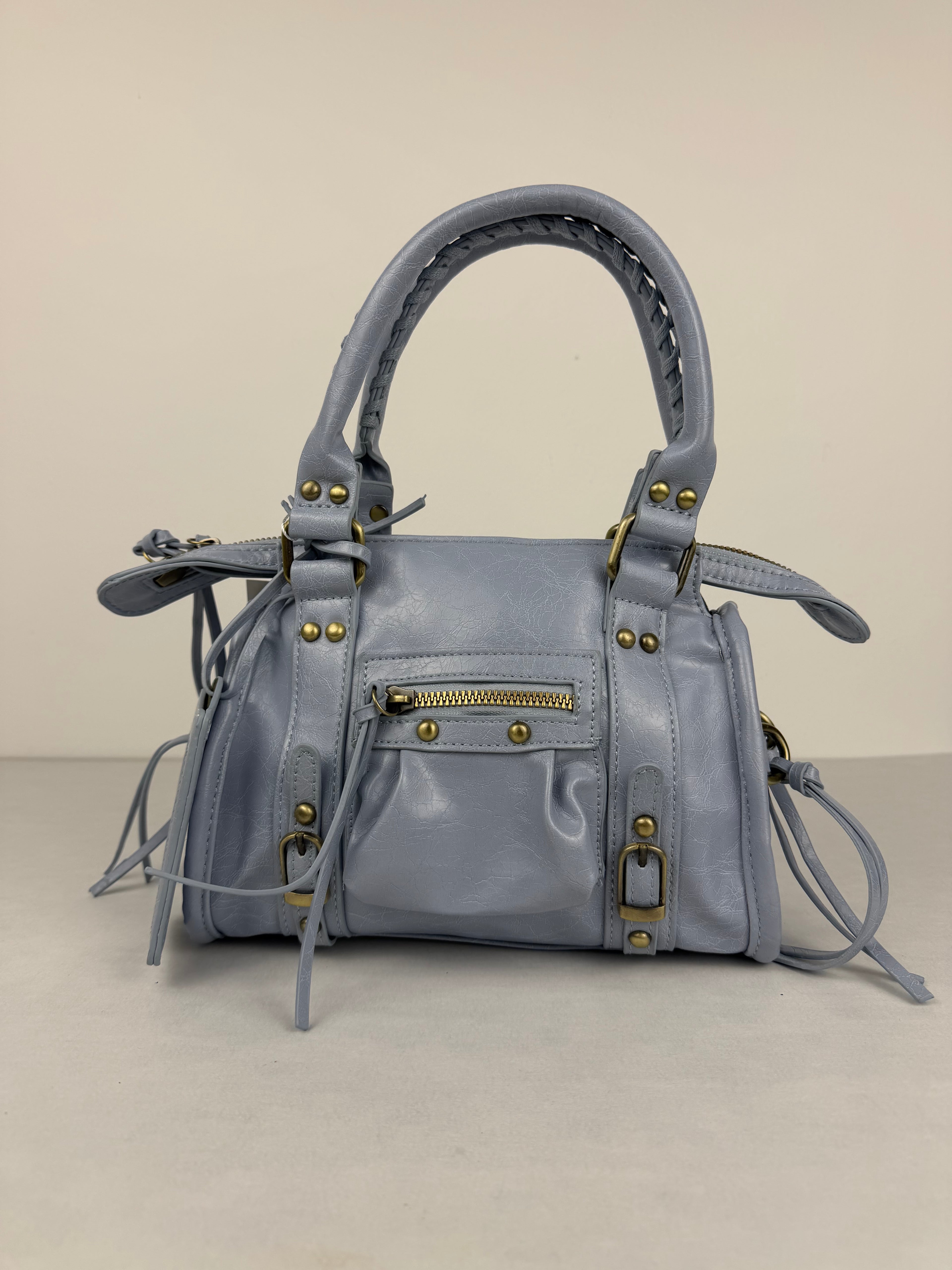 City bag Laccata Azzurro