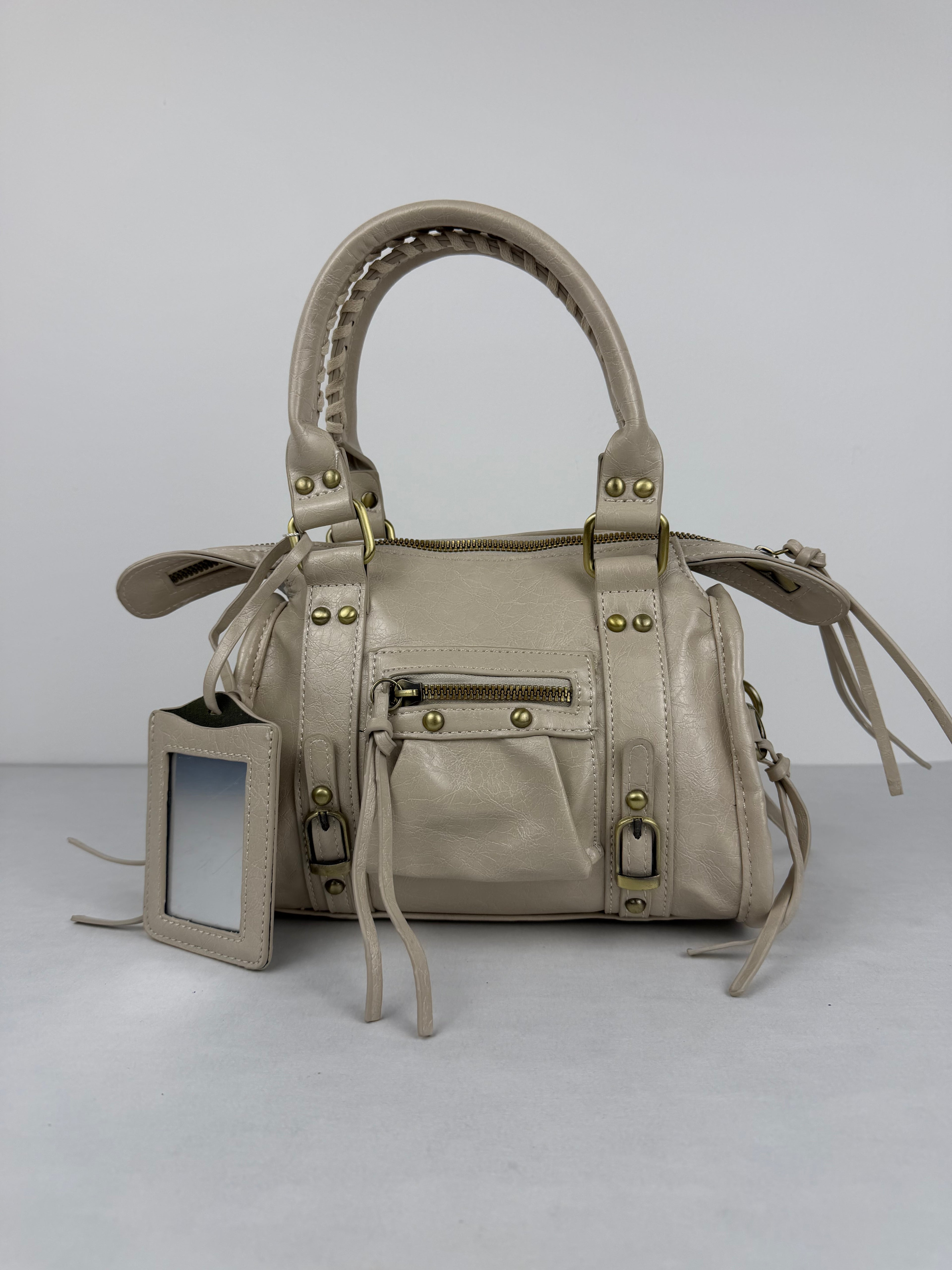 City bag Laccata Beige