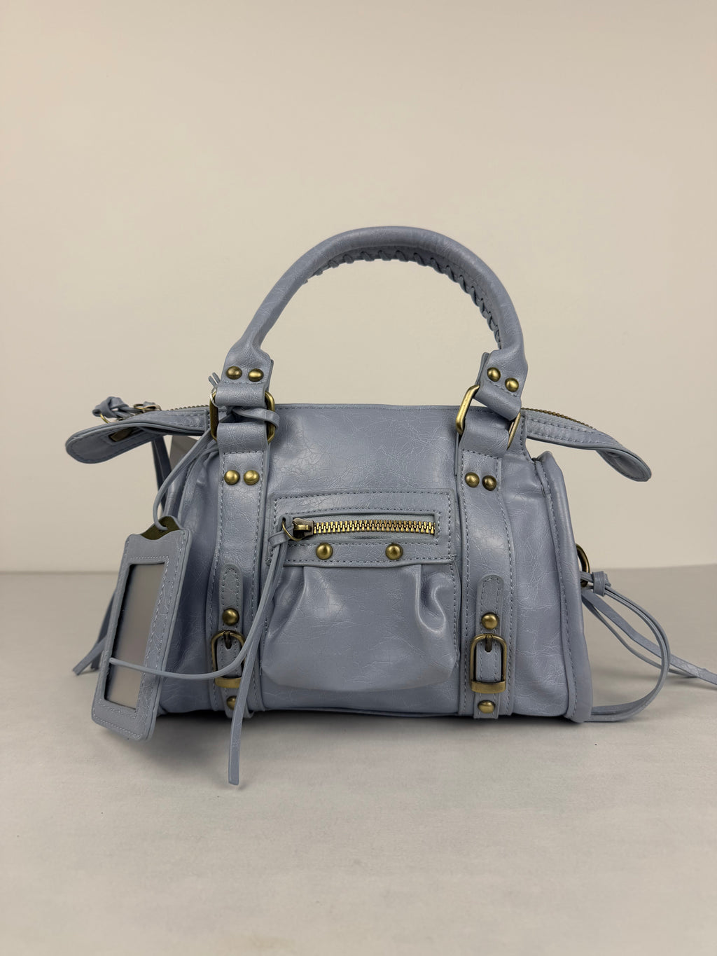 City bag Laccata Azzurro