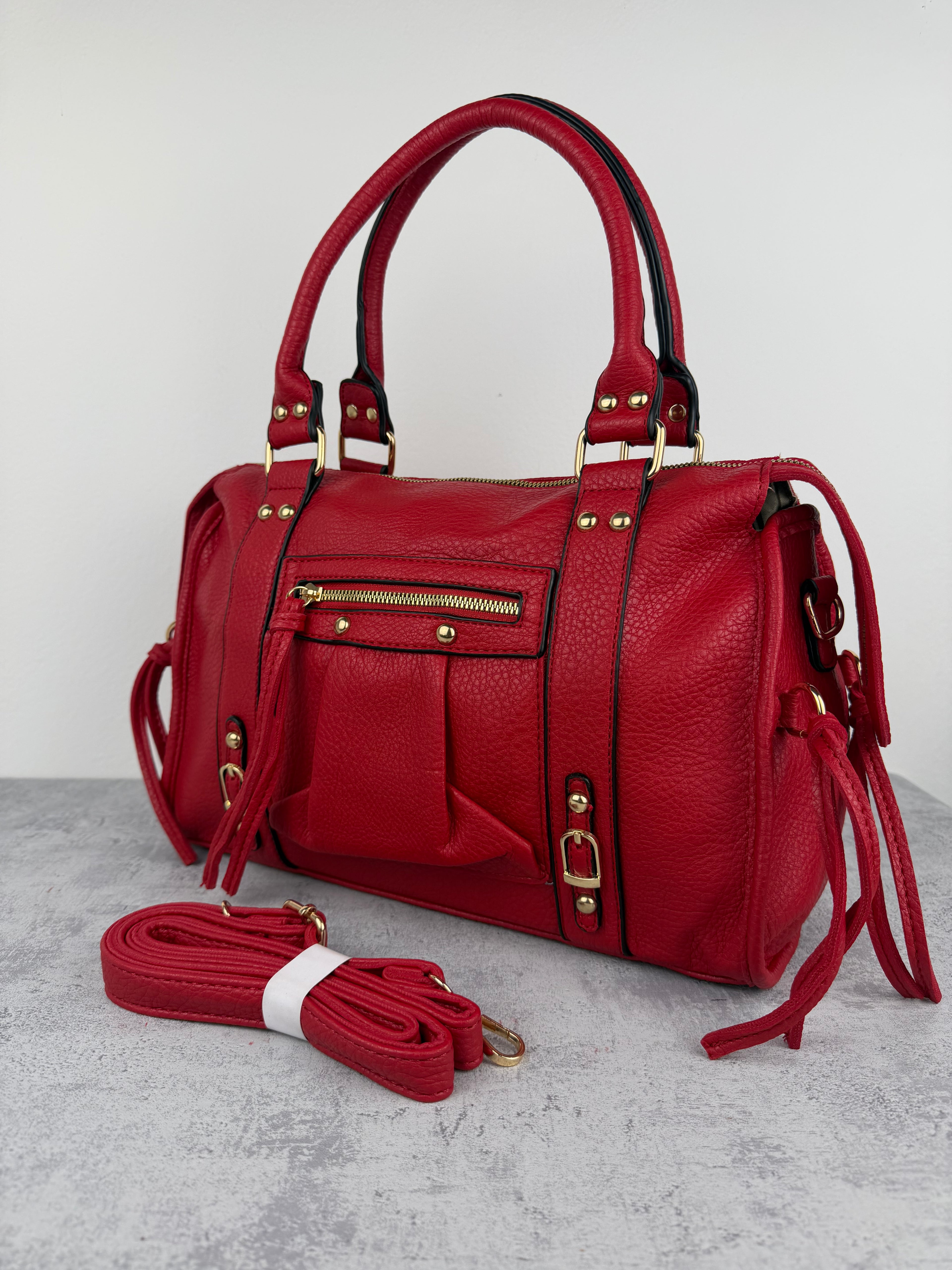 City bag XL Martellata Rossa