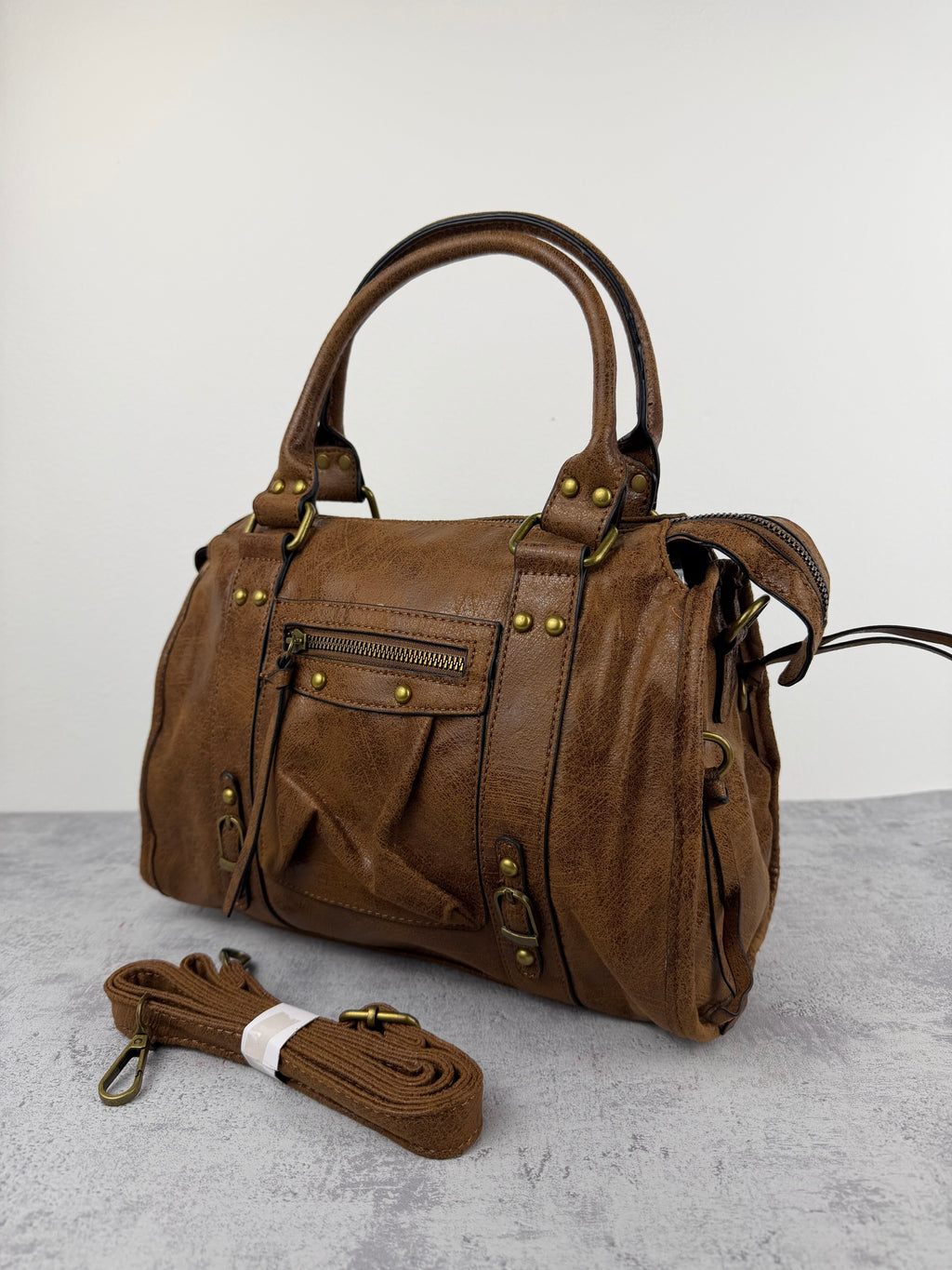 City bag L Vintage Marrone