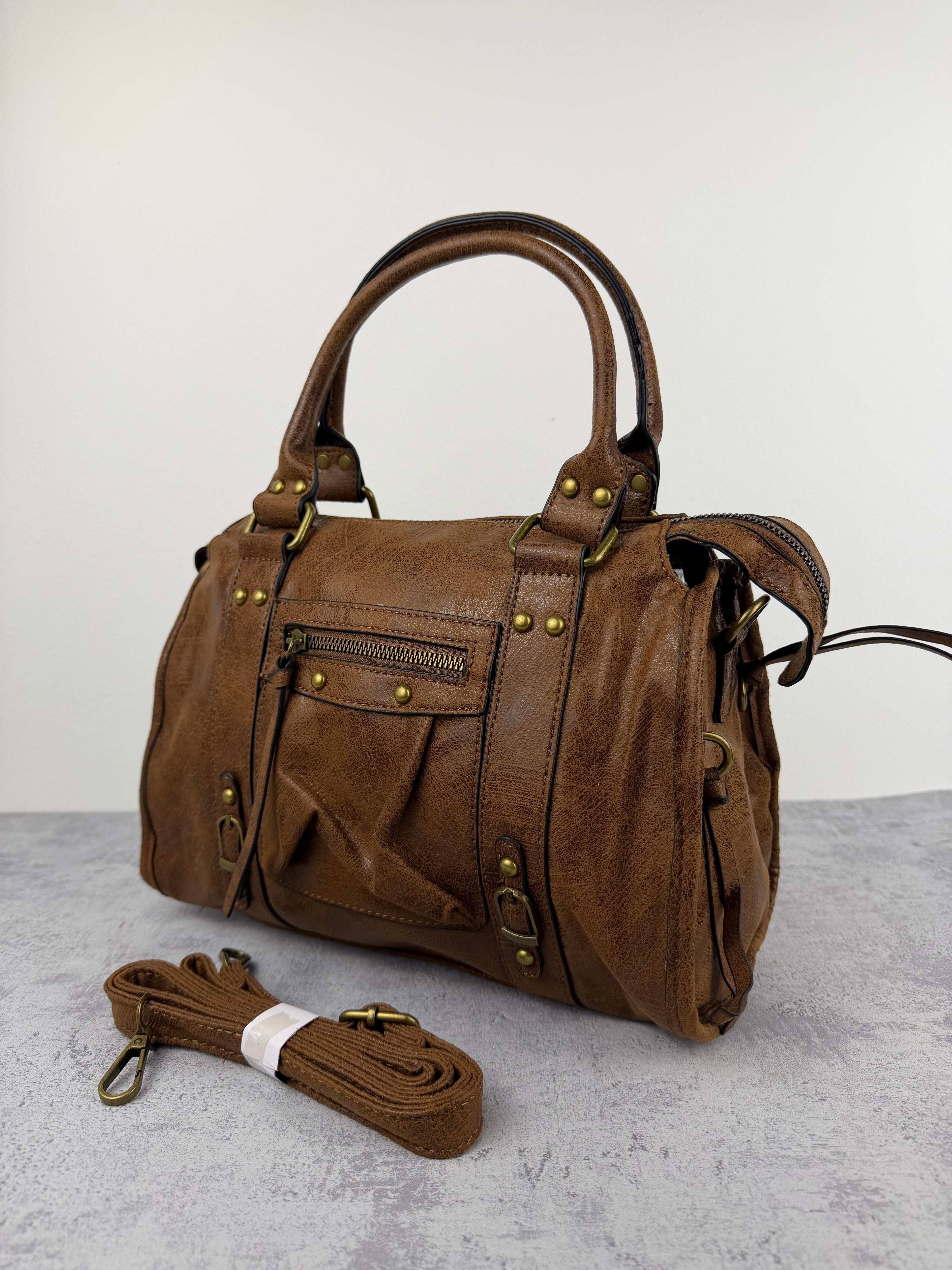 City bag L Vintage Marrone