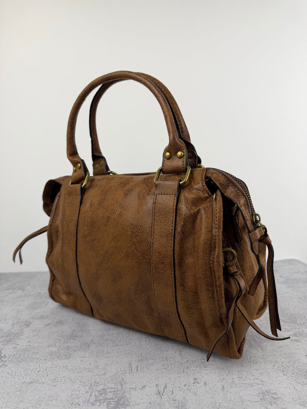 City bag L Vintage Marrone