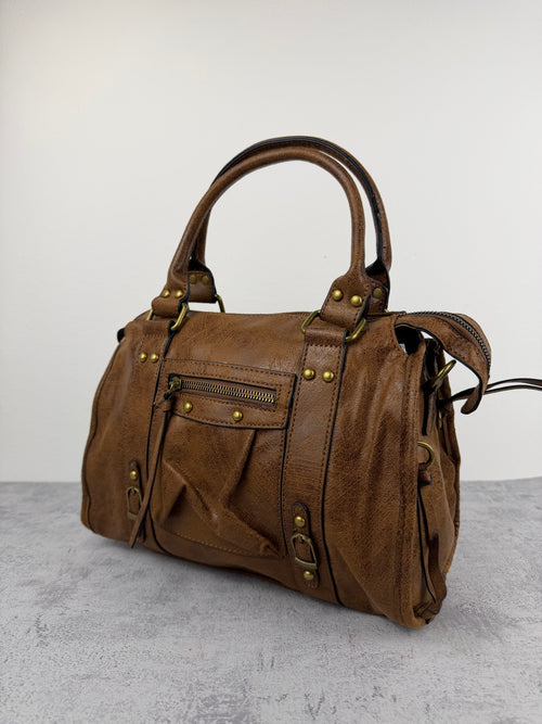 City bag L Vintage Marrone