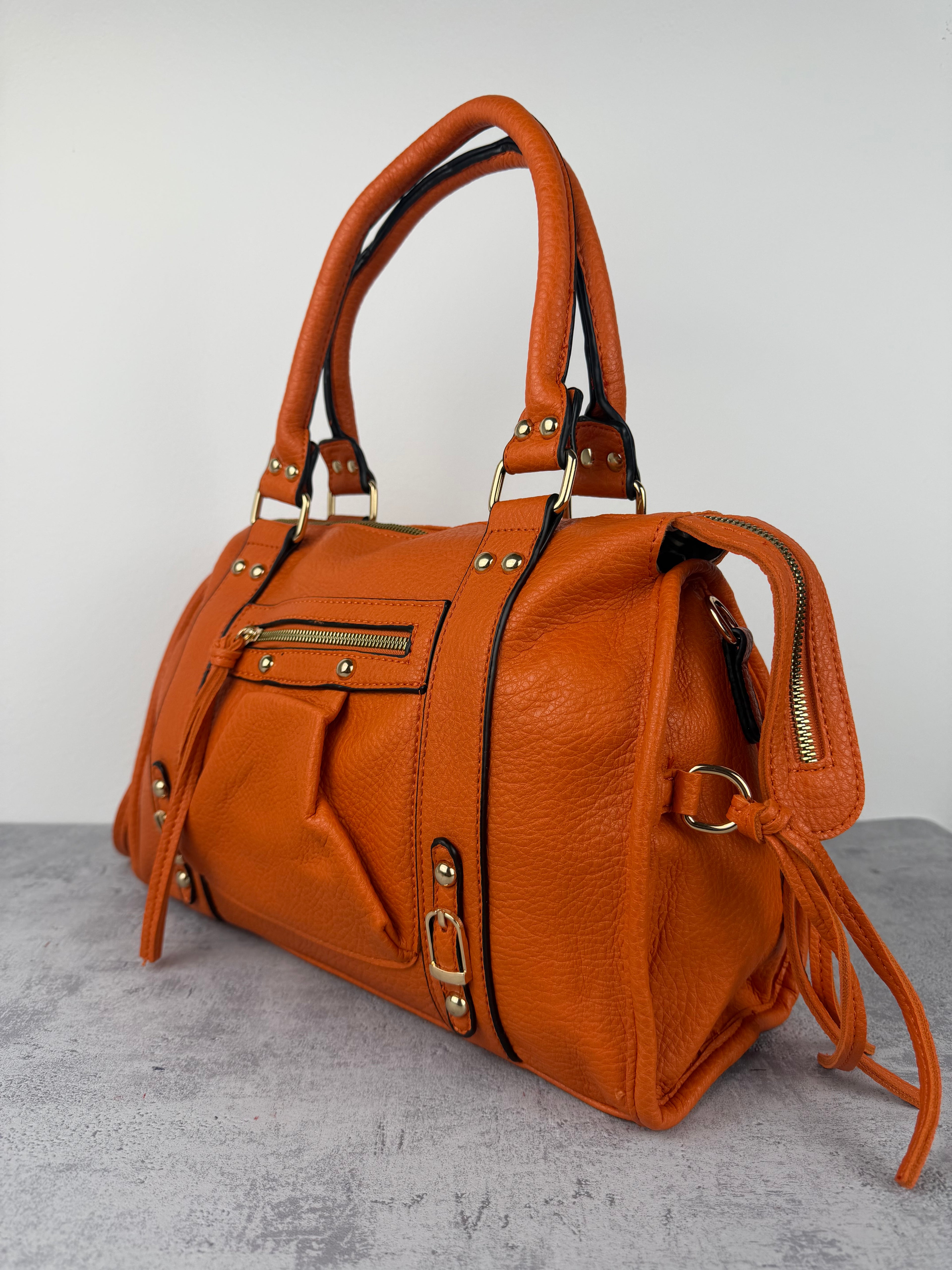 City bag XL Martellata Arancione