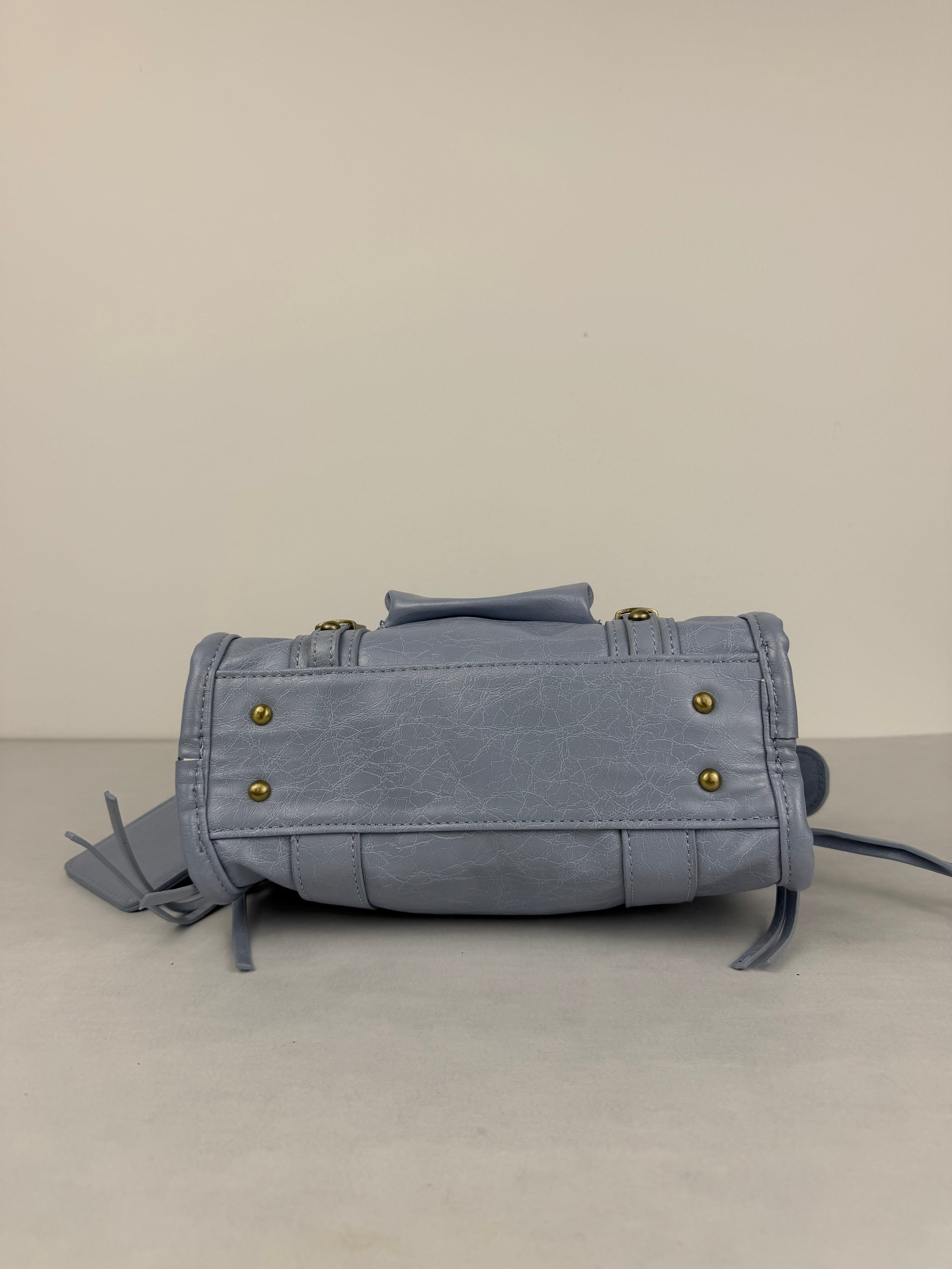 City bag Laccata Azzurro