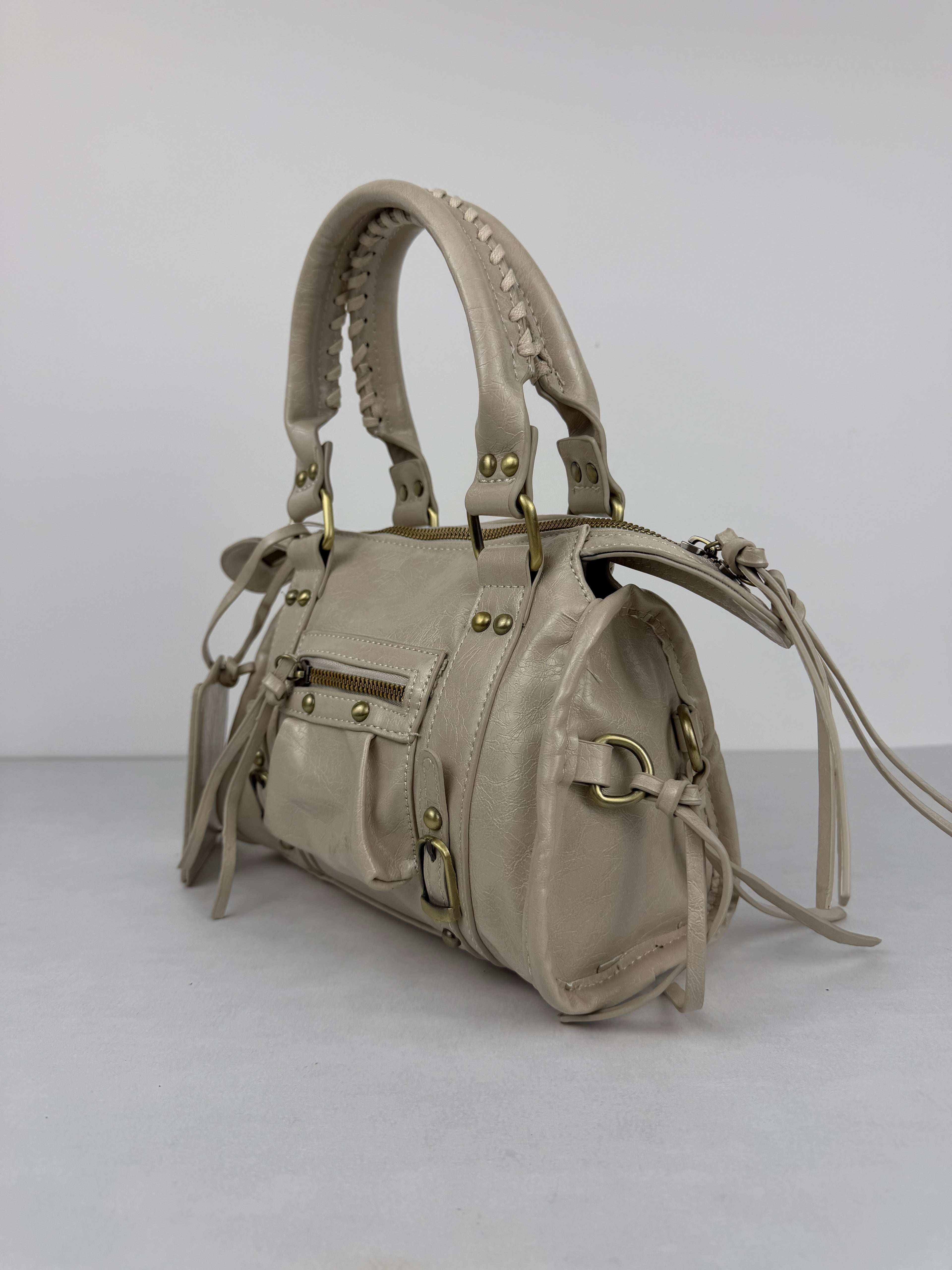 City bag Laccata Beige