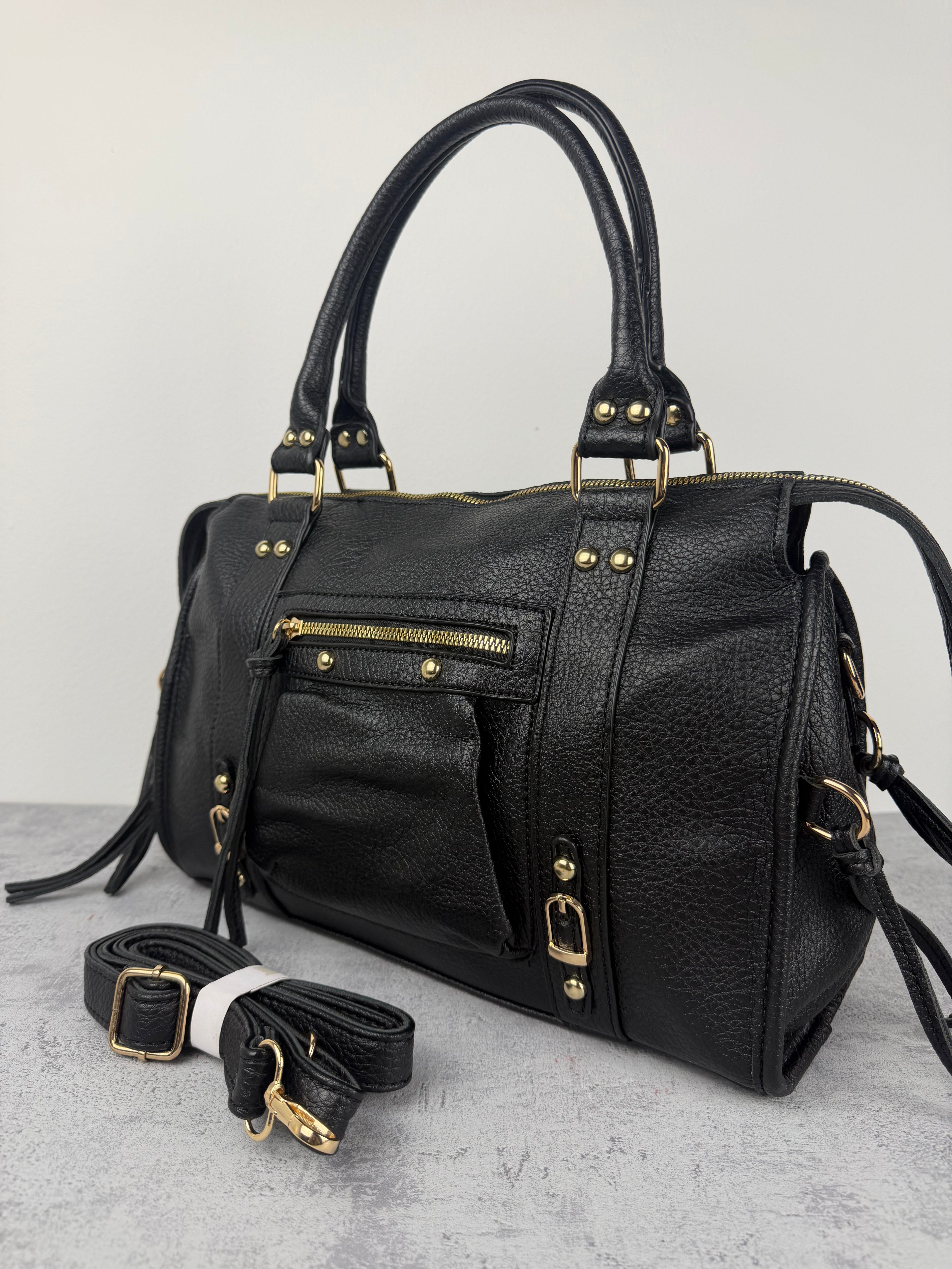 City bag XL Martellata Nera