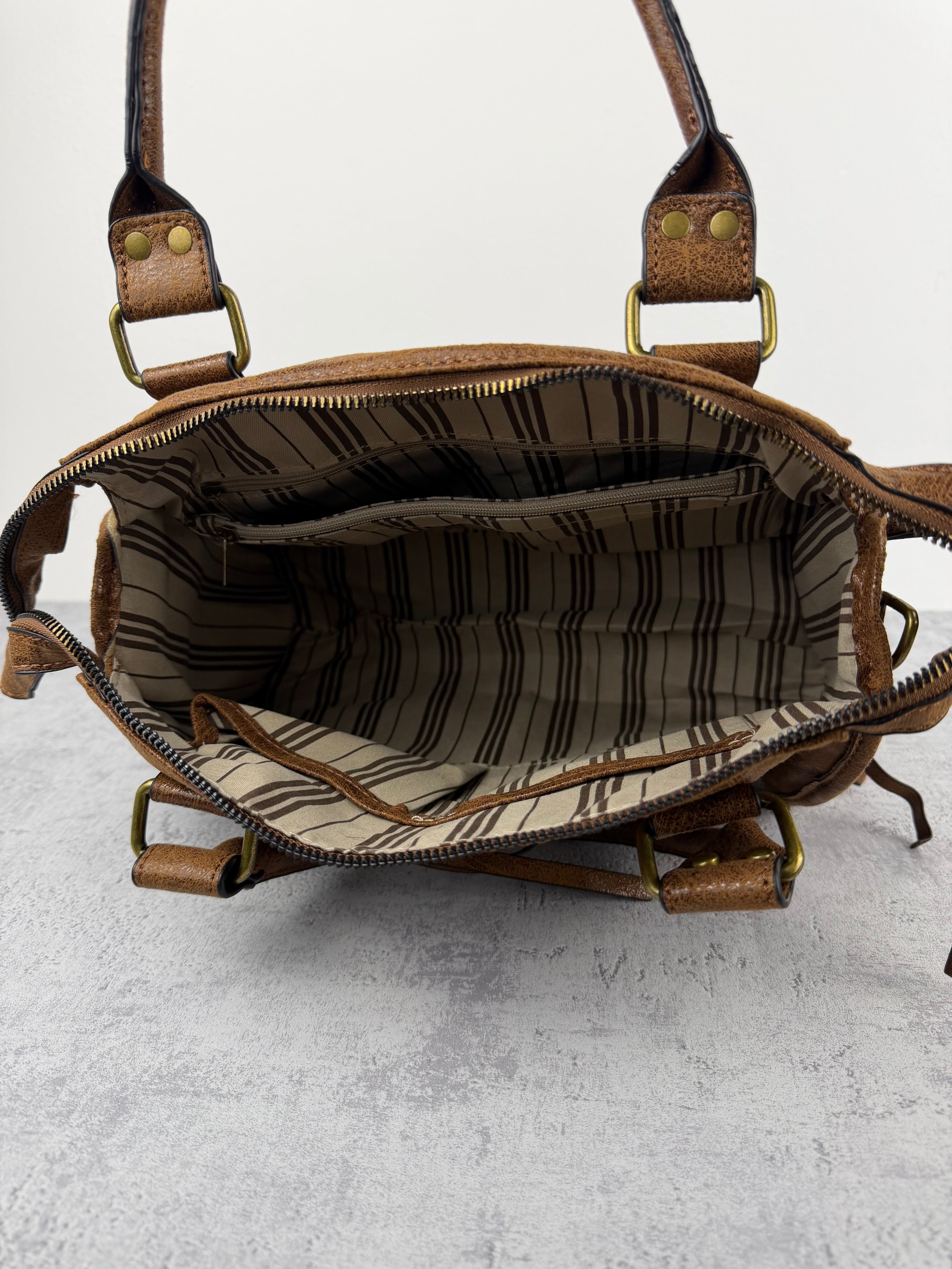 City bag L Vintage Marrone